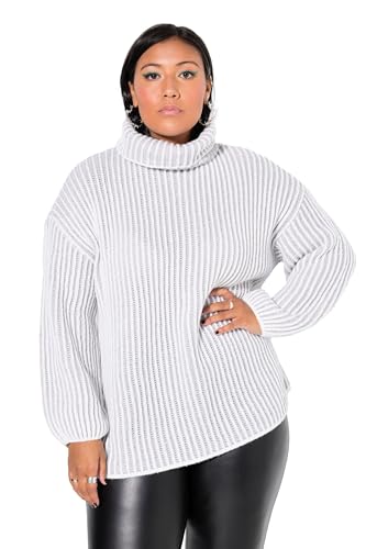 Studio Untold Damen große Größen Übergrößen Plus Size Rollkragenpullover, Oversized, Streifen hellgrau mélange 58+ 836267134-58+ Studio Untold Damen große Größen Übergrößen Plus Size Rollkragenpullover, Oversized, Streifen hellgrau mélange 58+ 836267134-58+ von Studio Untold