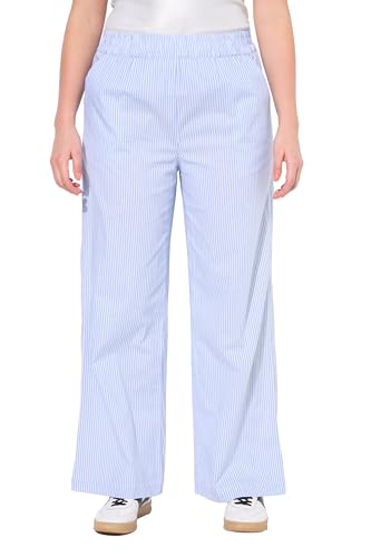Studio Untold Damen große Größen Übergrößen Plus Size Schlupfhose, Wide Legs, Streifen azurblau 44 838902726-44 von Studio Untold