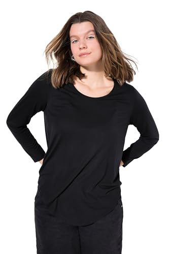 Studio Untold Damen große Größen Übergrößen Plus Size Shirt, Langarm, gerundeter Saum schwarz 46+ 726463100-46+ von Studio Untold