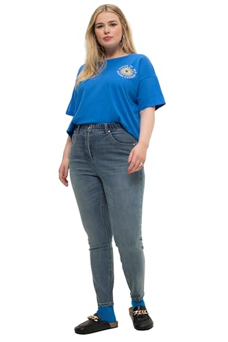 Studio Untold Damen große Größen Übergrößen Plus Size Skinny Jeans, Used-Look, 5-Pocket Blue Denim 48 827664902-48 von Studio Untold