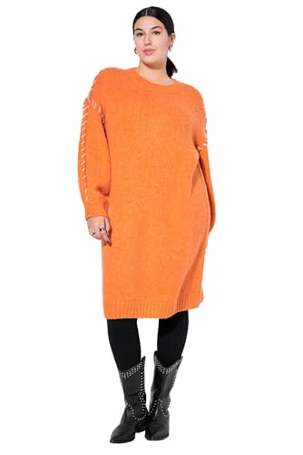Studio Untold Damen große Größen Übergrößen Plus Size Strickkleid, Oversized, Schmucknähte orange 42+ 837003664-42+ von Studio Untold