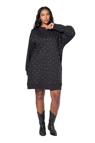 Studio Untold Damen große Größen Übergrößen Plus Size Sweatkleid, Oversized, Ziersteinchen anthrazit Melange 50+ 844041121-50+ von Studio Untold