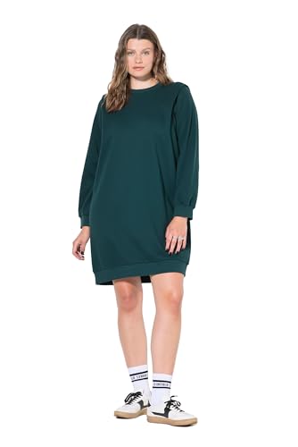 Studio Untold Damen große Größen Übergrößen Plus Size Sweatkleid, Oversized, betonte Schultern mitternachtsgrün 46+ 799659137-46+ von Studio Untold