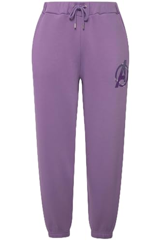 Studio Untold Damen große Größen Übergrößen Plus Size Sweatpants, Wide Legs, Elastikbund, Marvel Print Lavendel XXL 825762819-XXL von Studio Untold