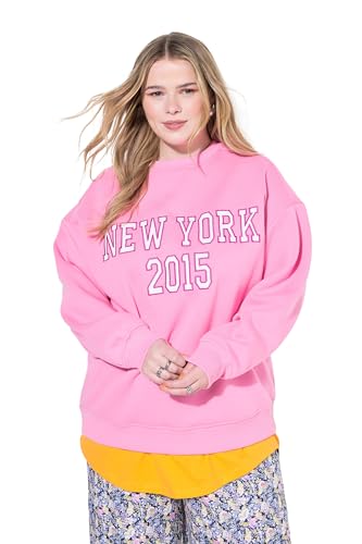 Studio Untold Damen große Größen Übergrößen Plus Size Sweatshirt, Oversize Shape, New York pink 46+ 841773806-46+ von Studio Untold