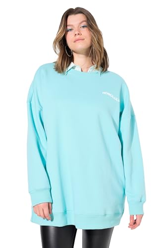 Studio Untold Damen große Größen Übergrößen Plus Size Sweatshirt, Oversized, Rückenprint blasstürkis 54+ 838734710-54+ von Studio Untold