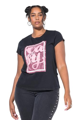 Studio Untold Damen große Größen Übergrößen Plus Size T-Shirt, Classic Shape, Paisley-Statement anthrazit Melange 54+ 843893121-54+ von Studio Untold