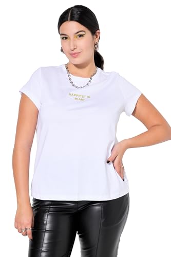 Studio Untold Damen große Größen Übergrößen Plus Size T-Shirt, Classic Shape, Statement-Stickerei schneeweiß 58+ 837901200-58+ von Studio Untold