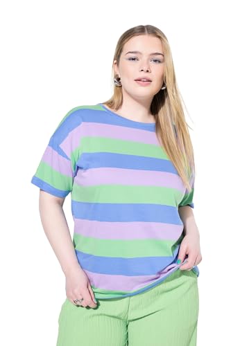 Studio Untold Damen große Größen Übergrößen Plus Size T-Shirt, Oversize Shape, Blockstreifen himmelblau 50+ 841617728-50+ von Studio Untold