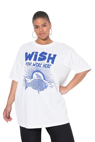 Studio Untold Damen große Größen Übergrößen Plus Size T-Shirt, Oversized, Fisch, Halbarm Offwhite 50+ 843546200-50+ von Studio Untold