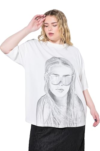 Studio Untold Damen große Größen Übergrößen Plus Size T-Shirt, Oversized, Frauenkopf Offwhite 50+ 840669200-50+ von Studio Untold