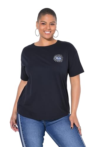 Studio Untold Damen große Größen Übergrößen Plus Size T-Shirt, Oversized, Glitter-Eye, Halbarm schwarz 50+ 843555100-50+ von Studio Untold