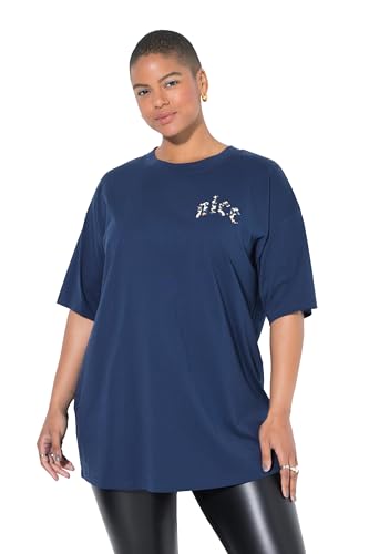 Studio Untold Damen große Größen Übergrößen Plus Size T-Shirt, Oversized, Leo auf dem Rücken dunkel blau 42+ 842625741-42+ von Studio Untold