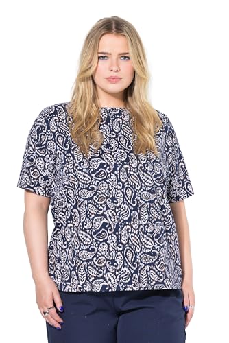 Studio Untold Damen große Größen Übergrößen Plus Size T-Shirt, Oversized, Paisley Marine 42+ 844832770-42+ von Studio Untold