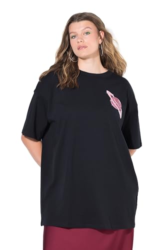 Studio Untold Damen große Größen Übergrößen Plus Size T-Shirt, Oversized, Planet schwarz 50+ 843900100-50+ von Studio Untold