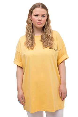 Studio Untold Damen große Größen Übergrößen Plus Size T-Shirt, Oversized, Rücken Print, Rundhals, Halbarm zartes gelb 50+ 819112612-50+ von Studio Untold