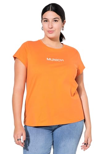 Studio Untold Damen große Größen Übergrößen Plus Size T-Shirt, Slim Classic, Stickerei, Halbarm orange 58+ 837733664-58+ von Studio Untold