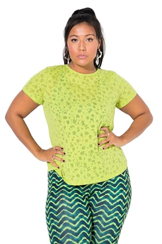 Studio Untold Damen große Größen Übergrößen Plus Size T-Shirt, Sportshirt, Classic Fit, Halbarm apfelgrün 54+ 835524416-54+ von Studio Untold