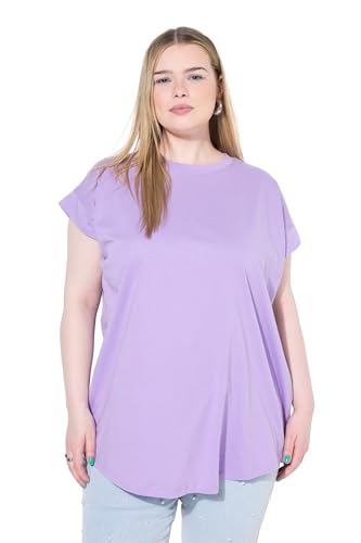 Studio Untold Damen große Größen Übergrößen Plus Size T-Shirt, gerundeter Saum Flieder 46+ 840778815-46+ von Studio Untold