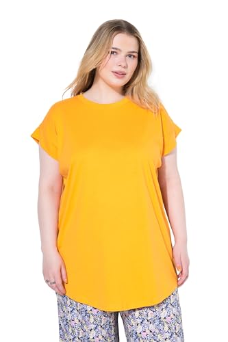 Studio Untold Damen große Größen Übergrößen Plus Size T-Shirt, gerundeter Saum Mandarine 46+ 840778657-46+ von Studio Untold