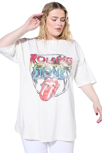 Studio Untold Damen große Größen Übergrößen Plus Size T-Shirt Rolling Stones, Oversized, Fanshirt Offwhite 46+ 841183200-46+ von Studio Untold