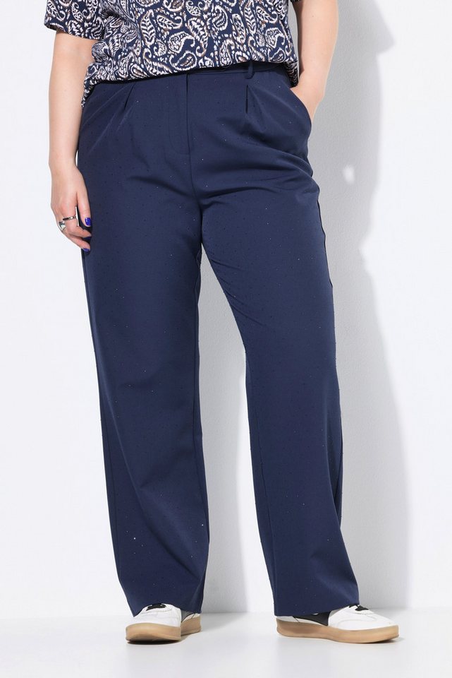 Studio Untold Funktionshose Hose Bundfalten elastisch Glitzer von Studio Untold