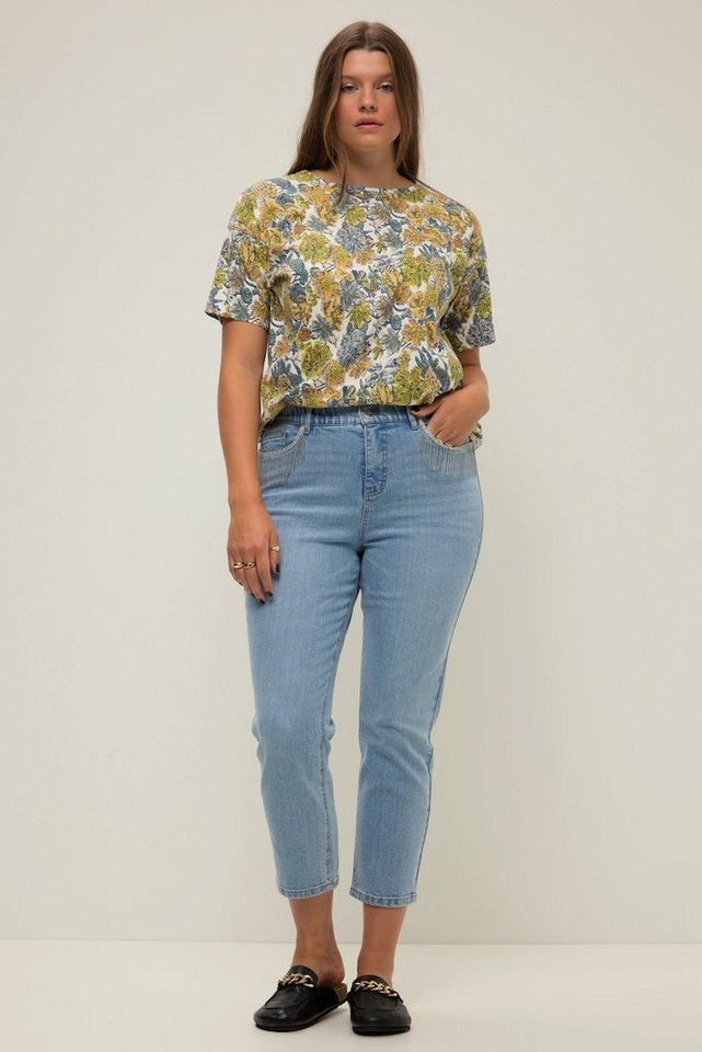 Studio Untold Funktionshose Mom-Jeans Wide Legs 5-Pocket mit Kettenbändern von Studio Untold