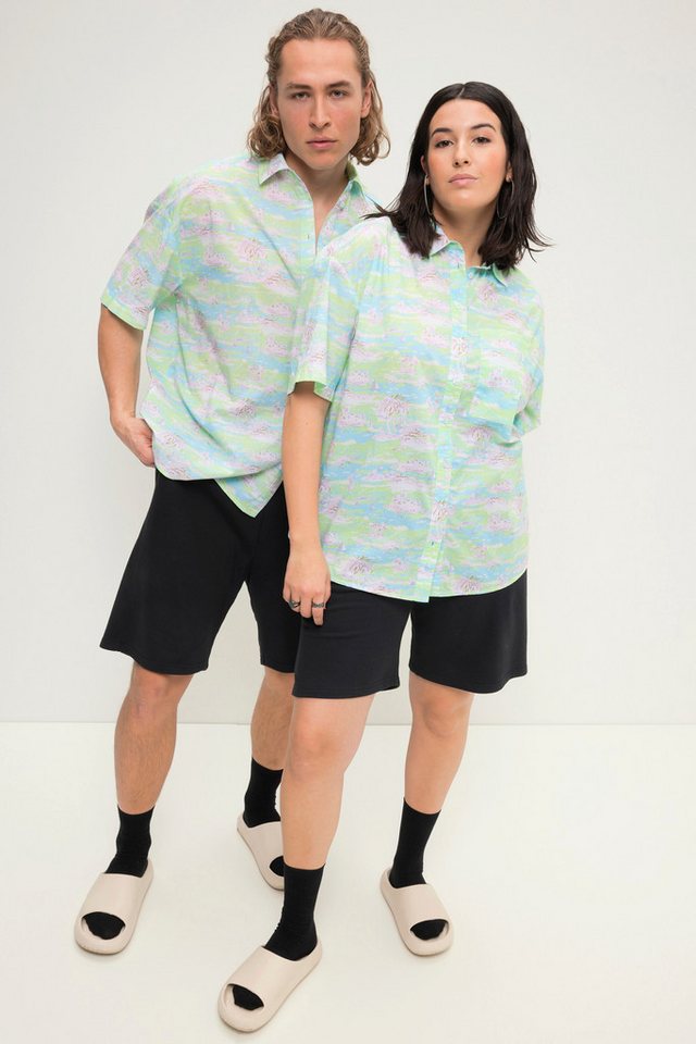 Studio Untold Hemdbluse Hawaiihemd oversized Alloverprint Hemdkragen Studio Untold Hemdbluse Hawaiihemd oversized Alloverprint Hemdkragen von Studio Untold