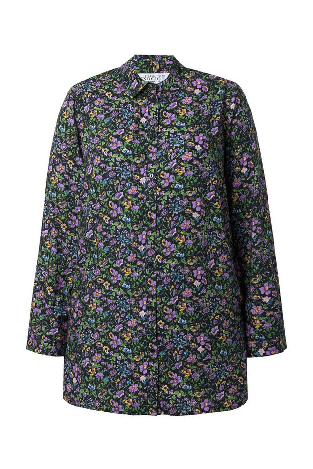 Studio Untold Hemdbluse Hemdbluse Wide Straight Shape Flowers von Studio Untold