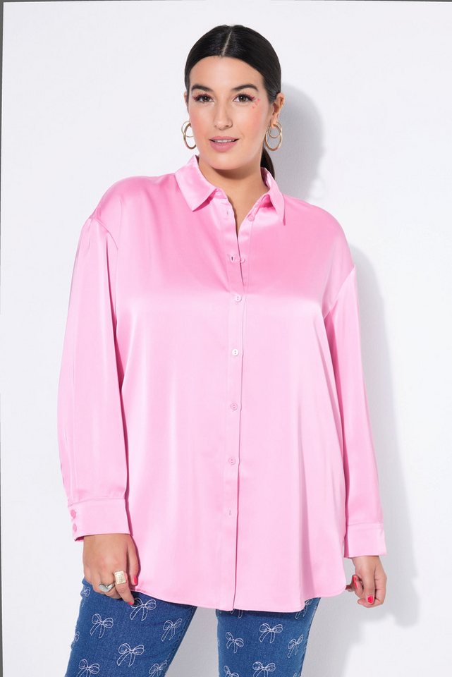 Studio Untold Hemdbluse Hemdbluse oversized Satin von Studio Untold