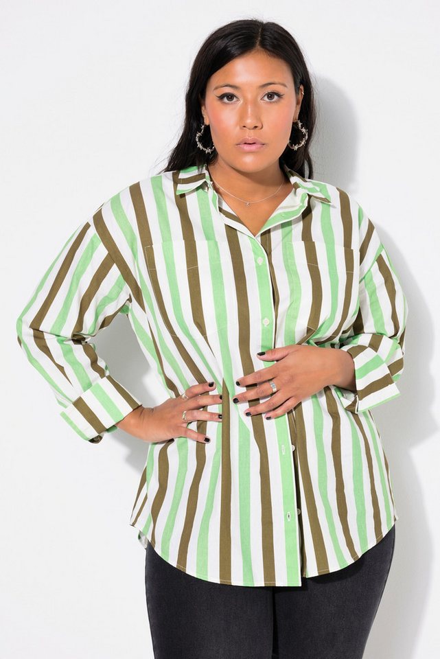 Studio Untold Hemdbluse Hemdbluse oversized Streifen Langarm von Studio Untold