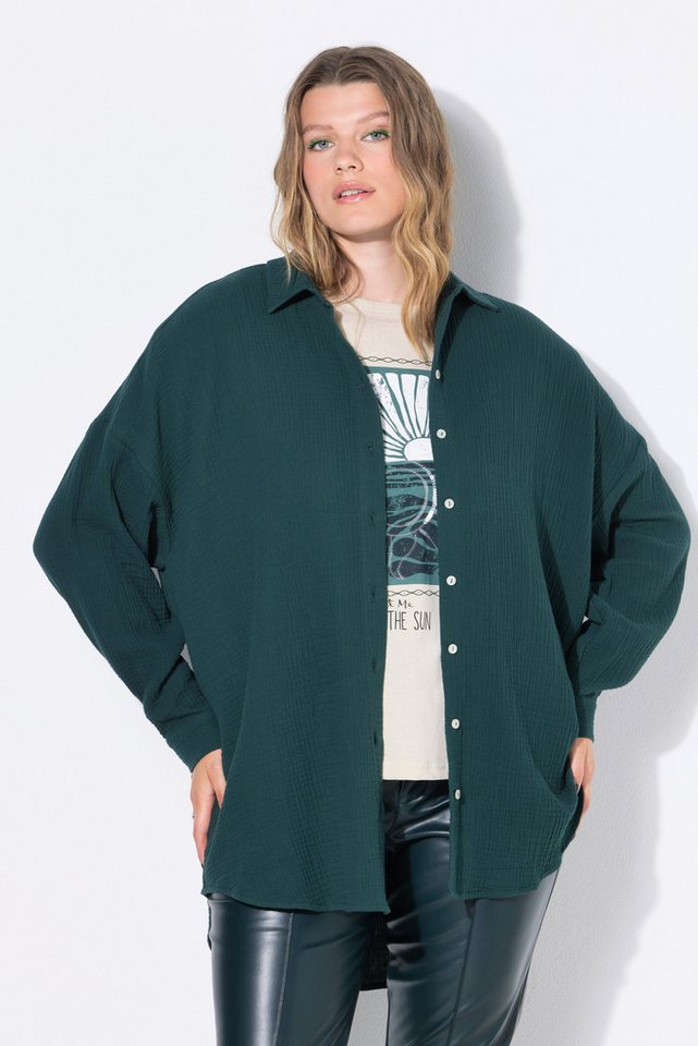 Studio Untold Hemdbluse Musselin Bluse oversized Hemdkragen Langarm von Studio Untold