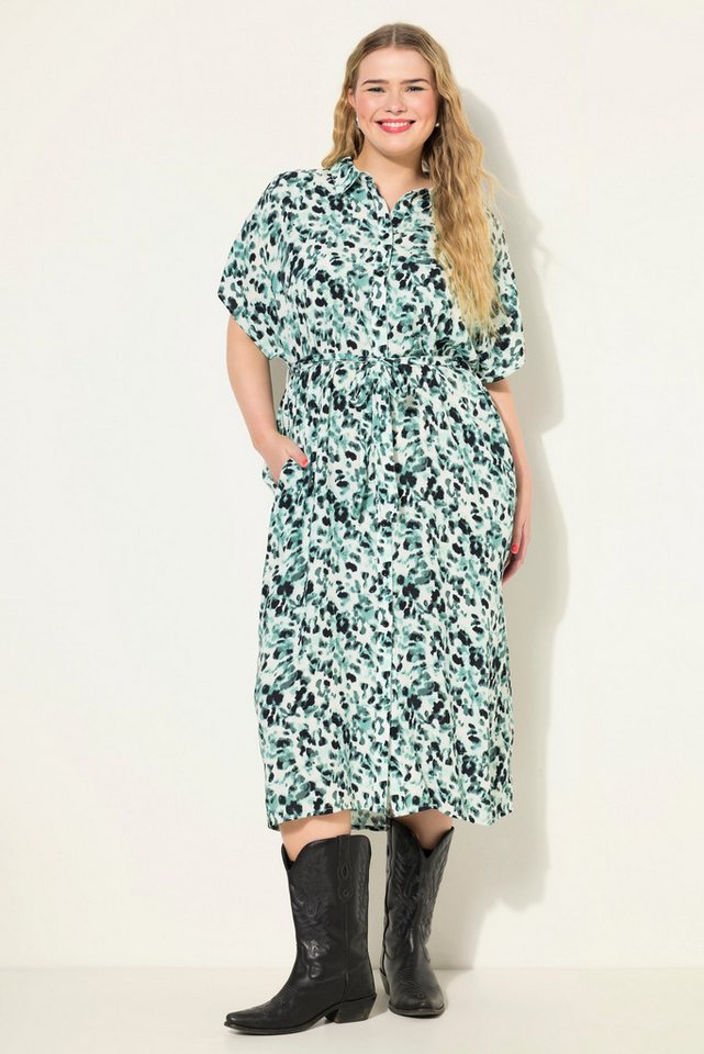 Studio Untold Hemdblusenkleid Hemdblusen-Midikleid oversized Allover-Print von Studio Untold