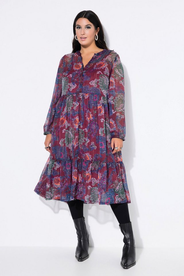 Studio Untold Jerseykleid Maxikleid A-Line Chiffon Paisley Print Glitzer Studio Untold Jerseykleid Maxikleid A-Line Chiffon Paisley Print Glitzer von Studio Untold