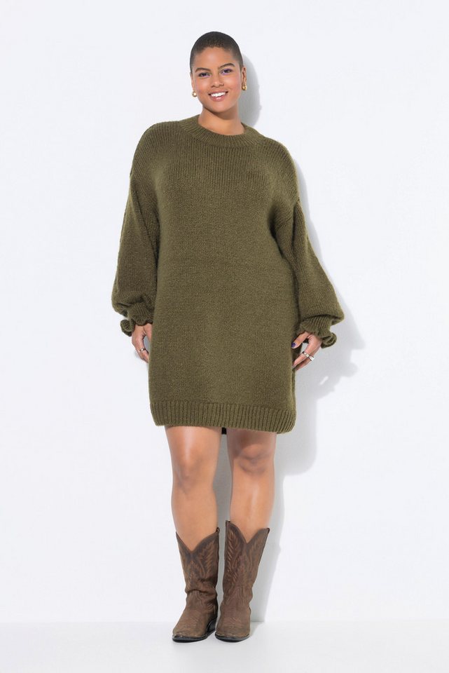 Studio Untold Jerseykleid Strickkleid oversized Rüschenärmel von Studio Untold