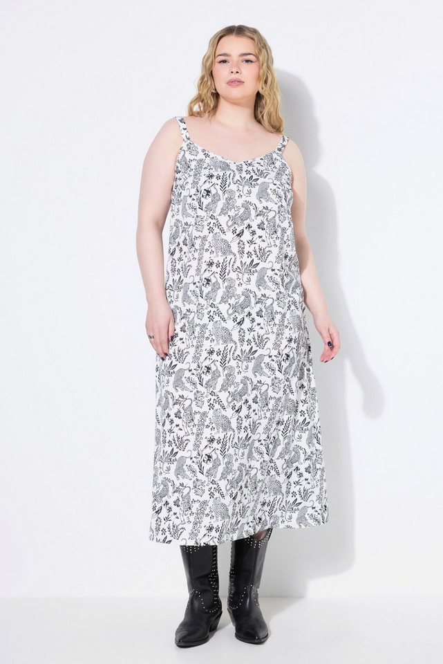 Studio Untold Maxikleid Maxikleid A-Line Satin Alloverdruck von Studio Untold