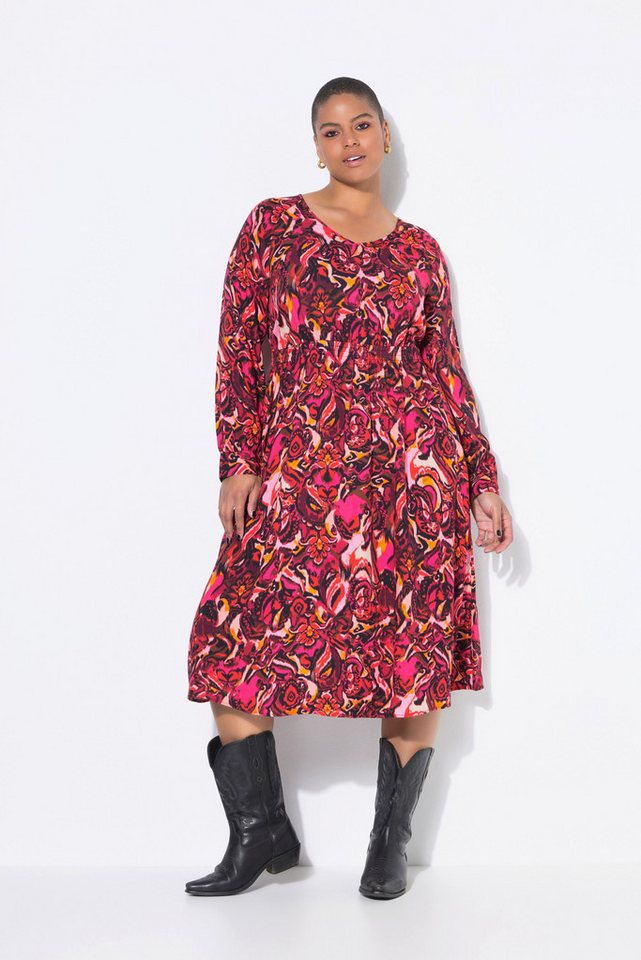 Studio Untold Maxikleid Midikleid Alloverprint Raglan-Langarm von Studio Untold