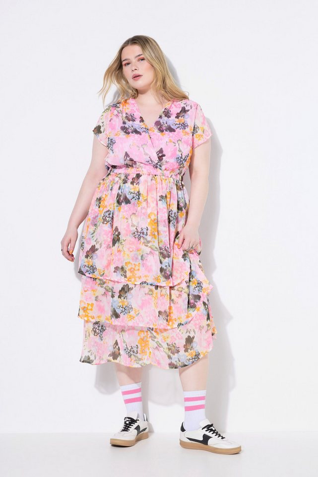 Studio Untold Midikleid Midikleid Chiffon Volants Unterkleid von Studio Untold