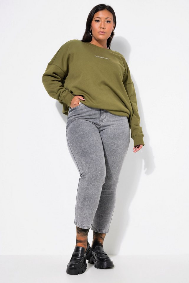 Studio Untold Regular-fit-Jeans Mom-Jeans Wide Legs Ziersteinchen 5-Pocket von Studio Untold