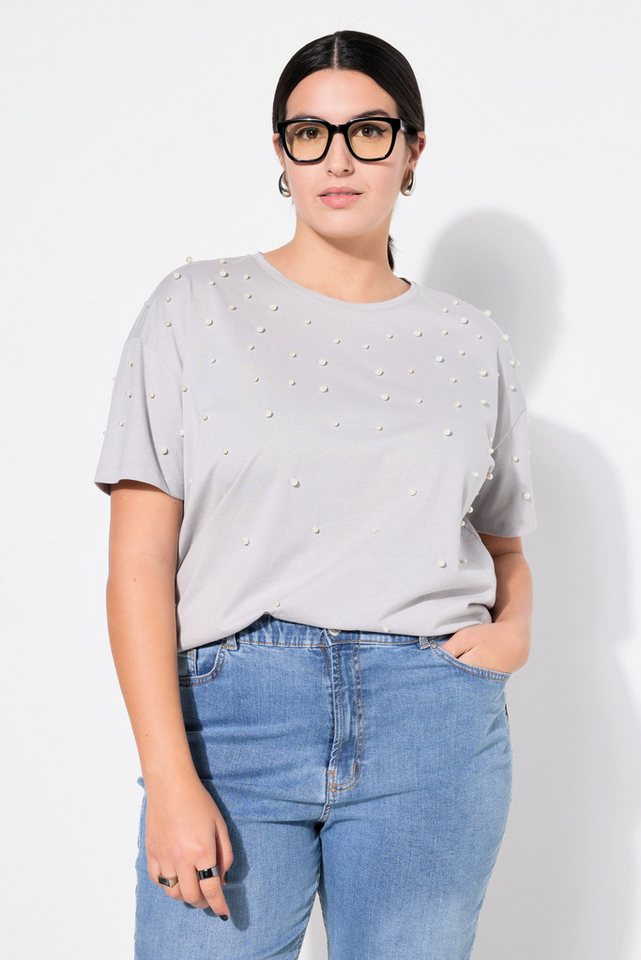 Studio Untold T-Shirt T-Shirt oversized Zierperlen Halbarm von Studio Untold