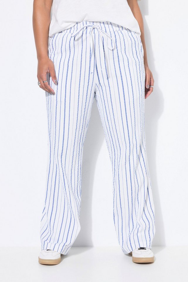 Studio Untold Schlupfhose Hose Wide Legs Krepp Streifen von Studio Untold