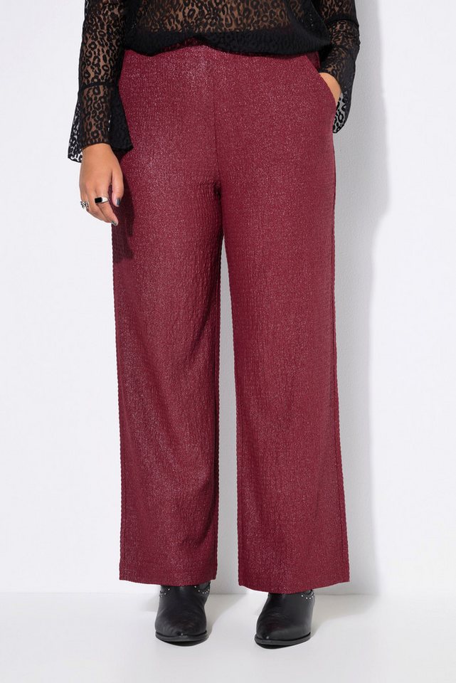 Studio Untold Schlupfhose Hose Wide Legs Struktur und Glitzer von Studio Untold