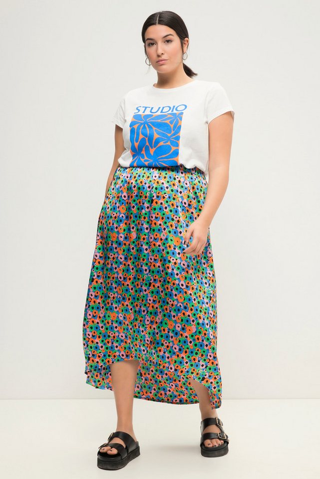 Studio Untold Schlupfrock Midirock A-Line Color Flowerprint Elastikbund Studio Untold Schlupfrock Midirock A-Line Color Flowerprint Elastikbund von Studio Untold