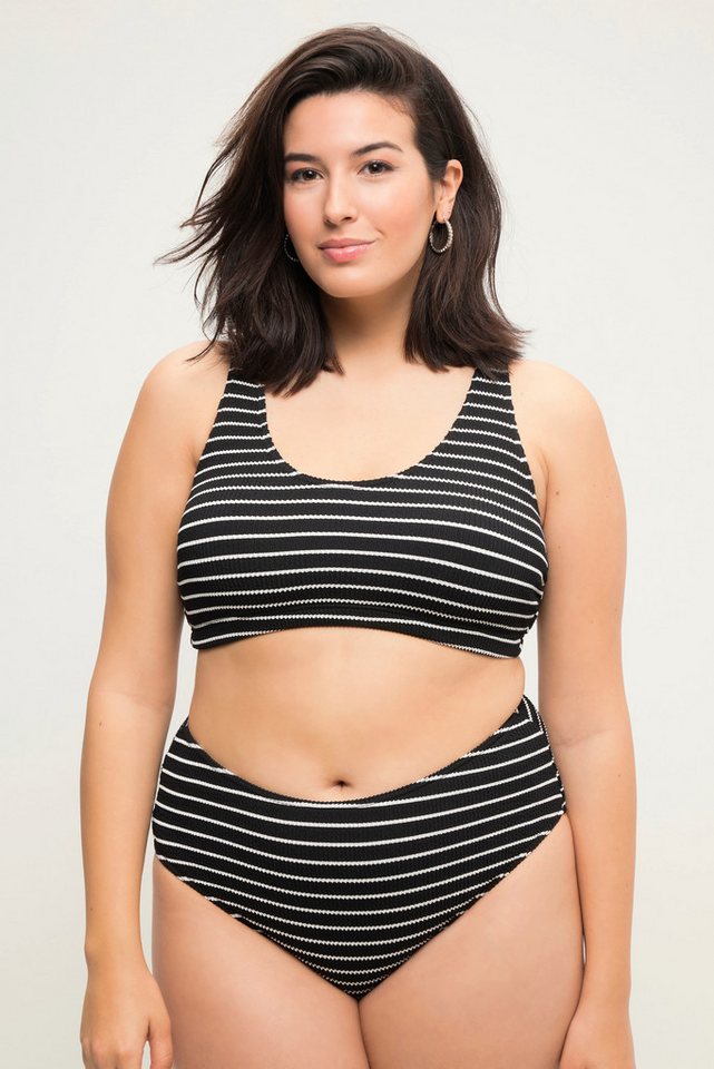 Studio Untold Soft-BH Bikini-Top Softcups Ringel Stretch-Struktur von Studio Untold