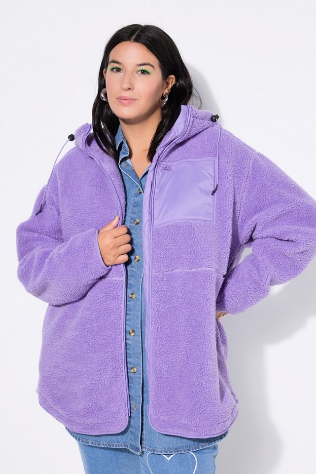 Studio Untold Softshelljacke Teddyjacke oversized Kapuze Langarm von Studio Untold