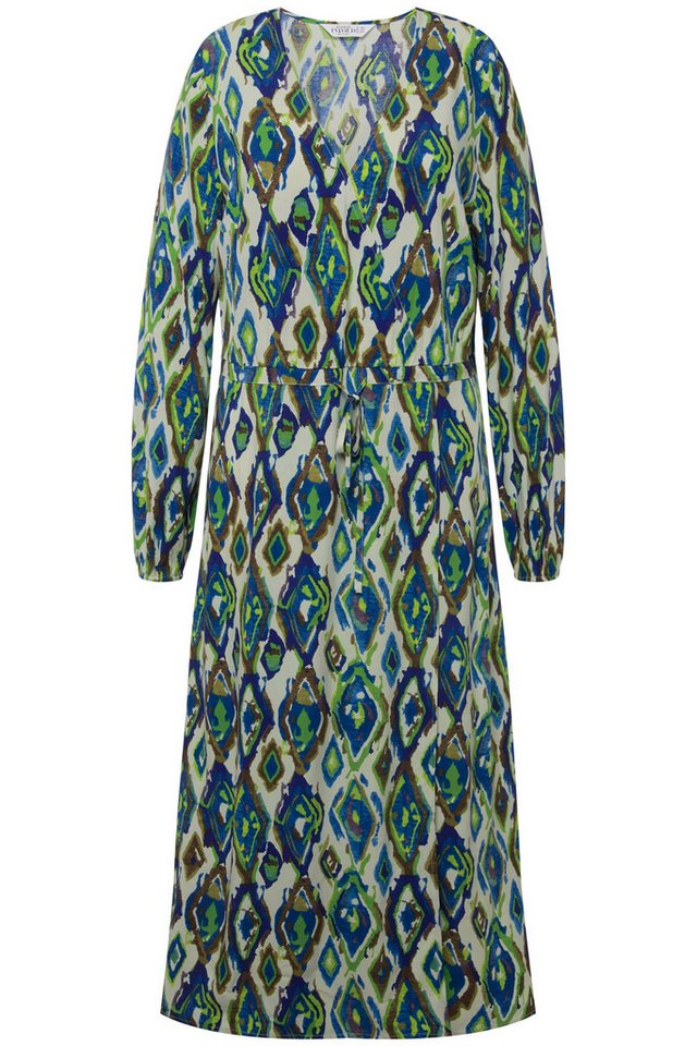 Studio Untold Maxikleid Maxikleid A-Line Rauten-Print V-Ausschnitt von Studio Untold