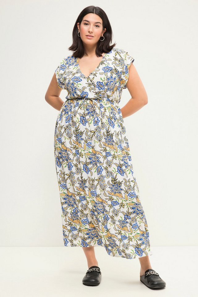 Studio Untold Maxikleid Maxikleid Straight Fit Blumenprint von Studio Untold