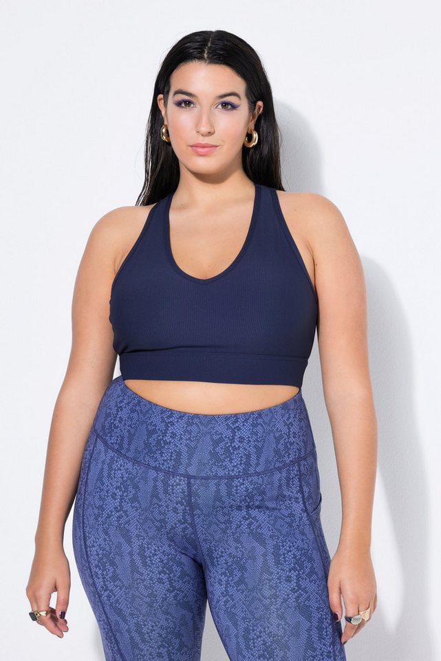 Studio Untold Sport-BH Ripp-Bustier Rippjersey gekreuzte Rückenträger von Studio Untold