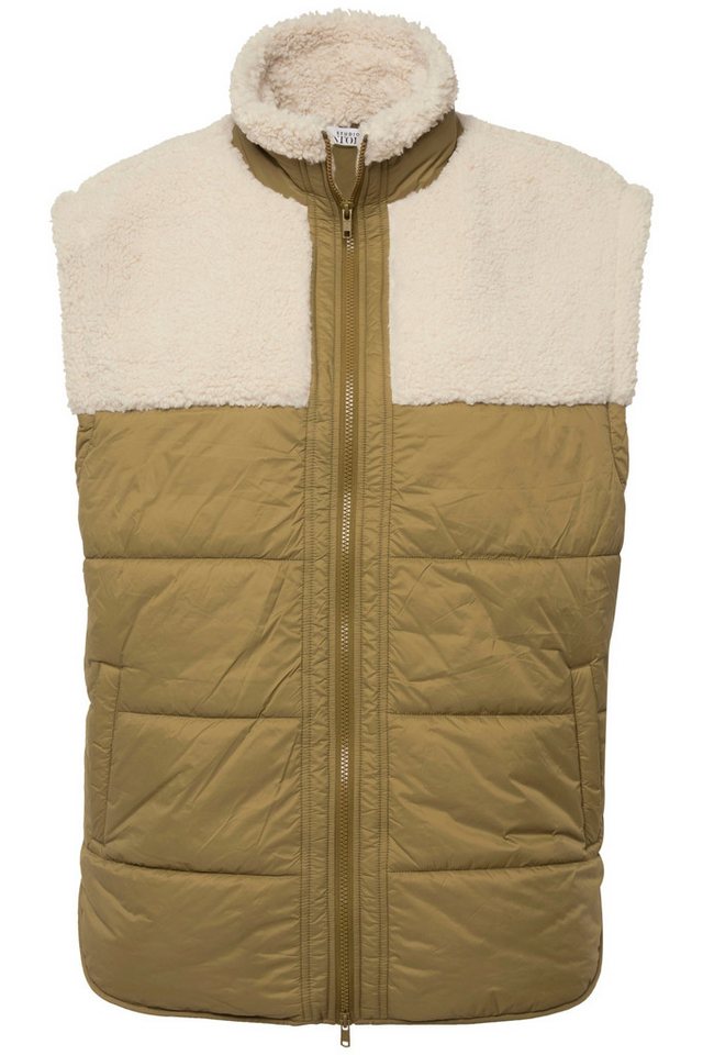 Studio Untold Steppweste Steppweste Wide Fit Teddy-Patch Stehkragen Unisex von Studio Untold