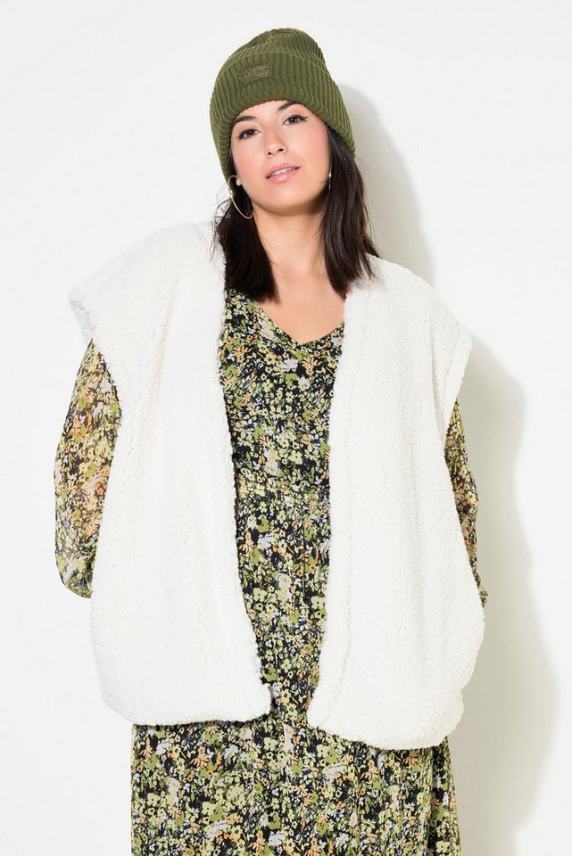 Studio Untold Steppweste Weste Loose Fit Teddyplüsch offene Form von Studio Untold